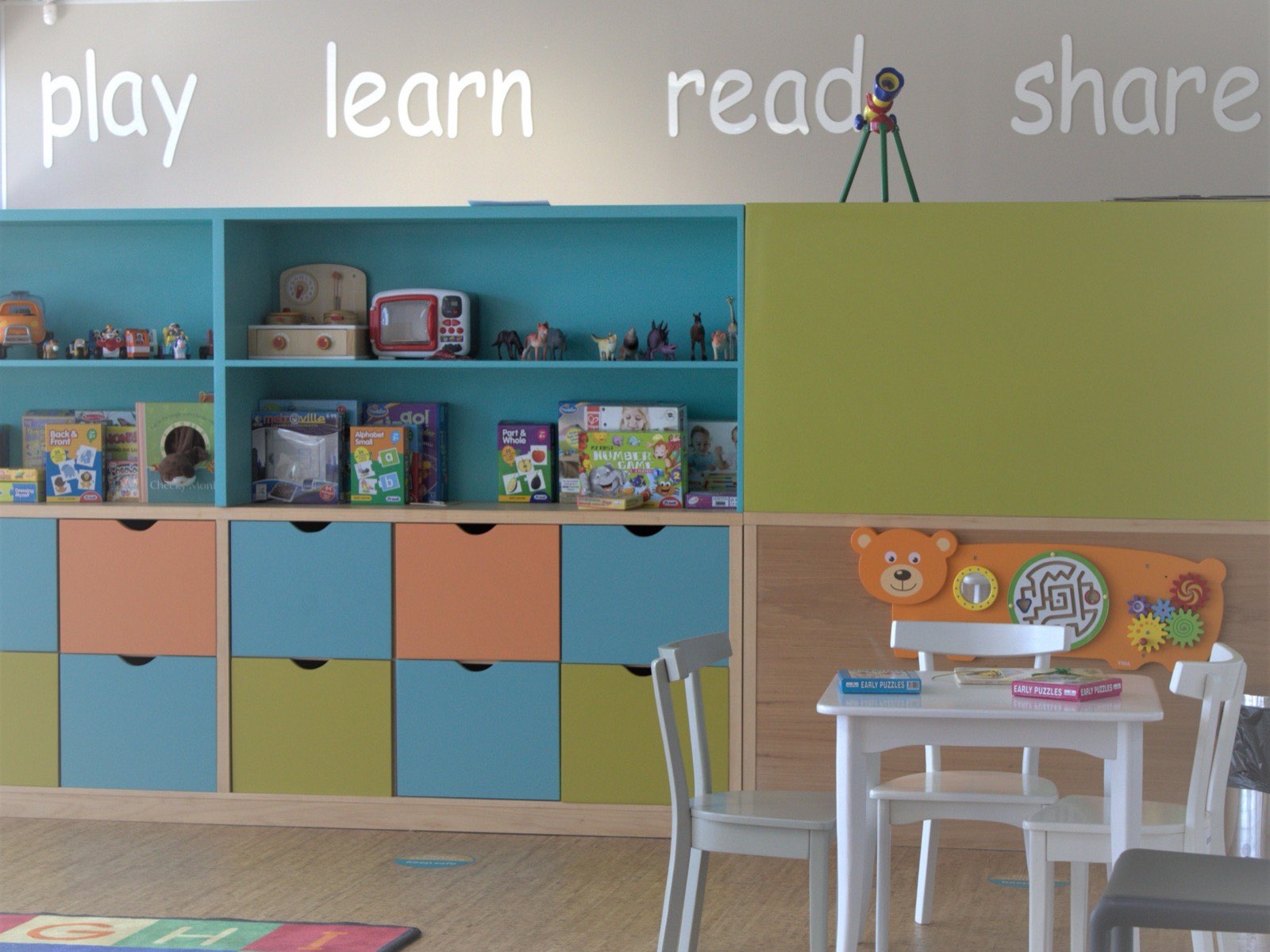 Inside the FNB Kids Lounge early-learning centre managed by Hibiscus
