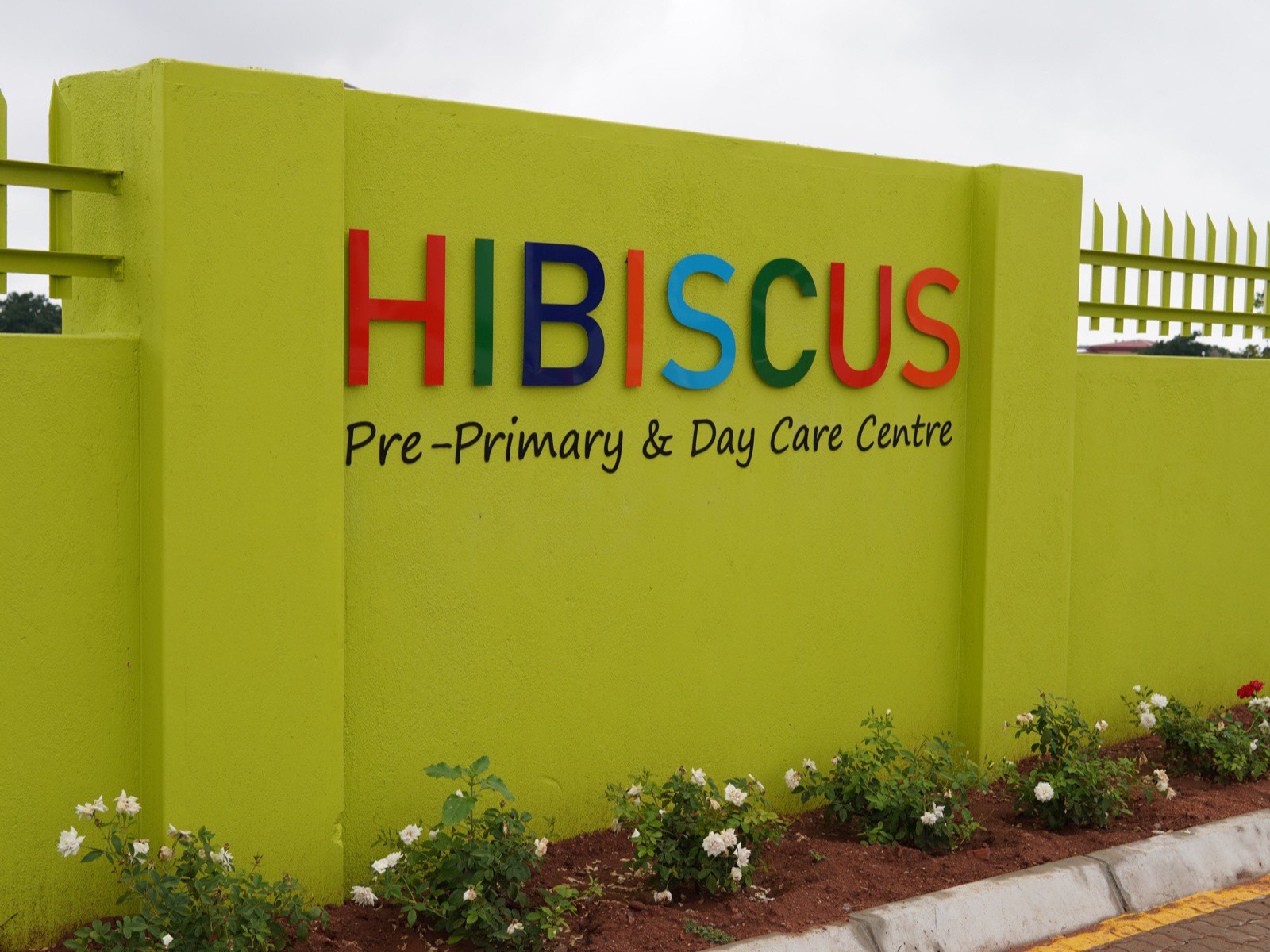 Entrance wall of the Hibiscus Pre-Primary and Day Care Centre at Sarona City